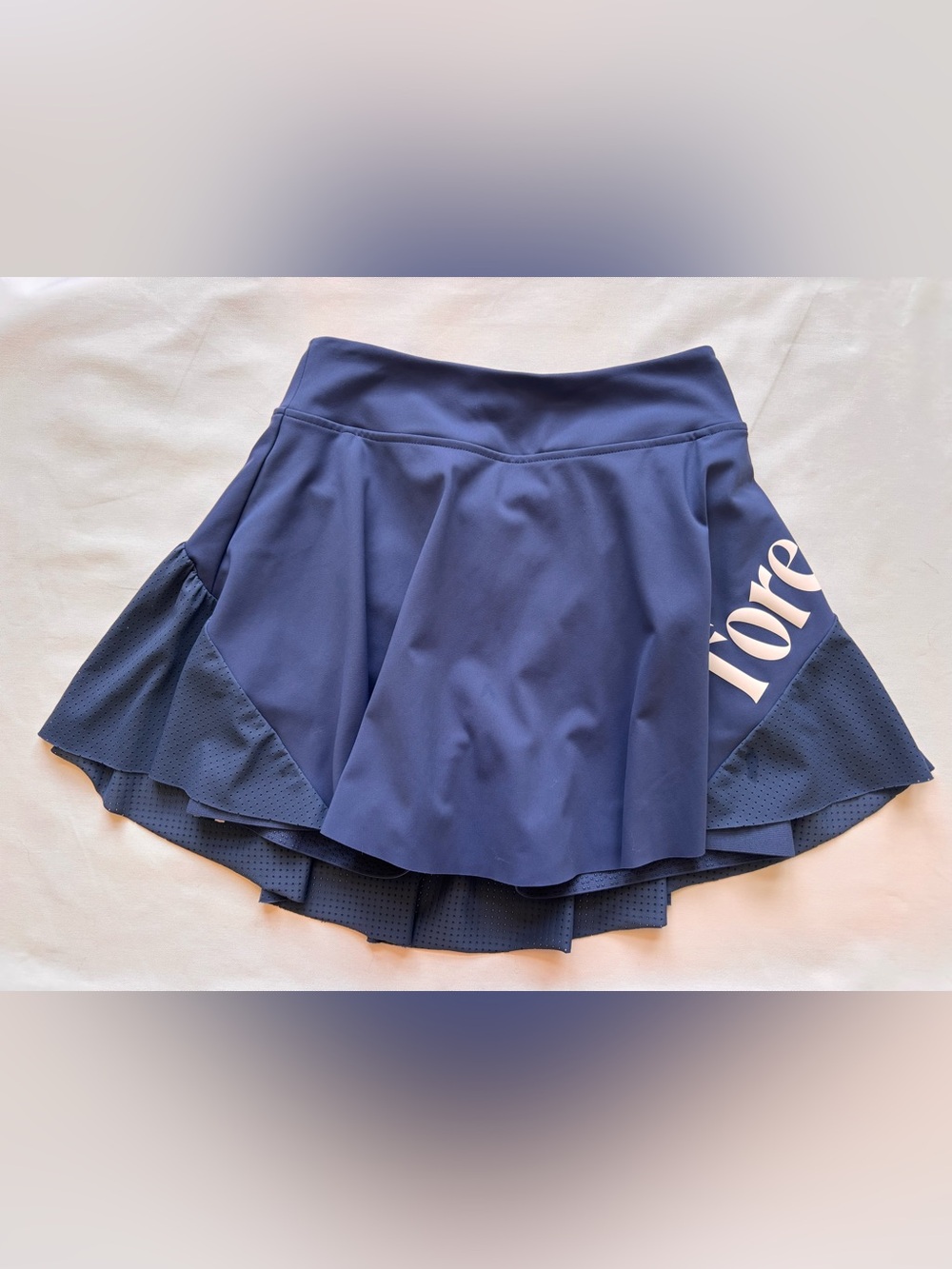 Women's Navy Circle Skirt with Built-In Shorts